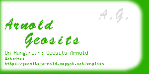 arnold geosits business card